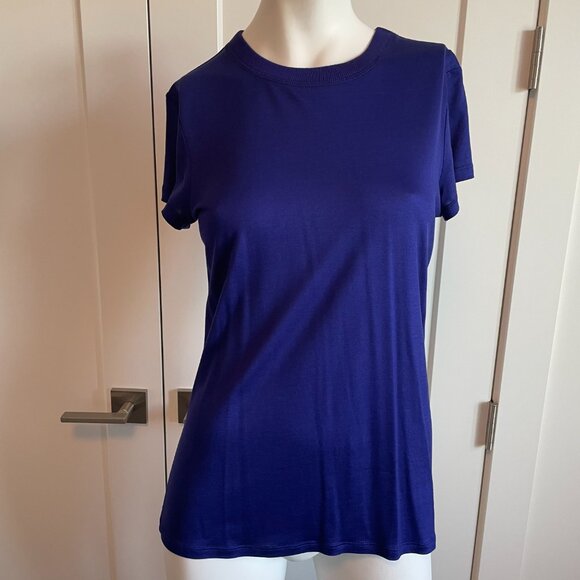 Ted Baker London Short Sleeve Crew Neck 100% Lyocell Top Bold Purple US 4-6/10UK - Picture 10 of 10
